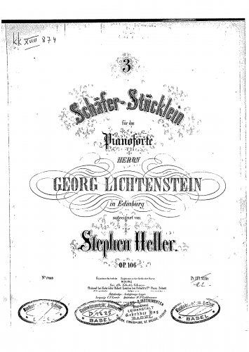 Heller - 3 Schäfer-Stücklein, Op. 106 - Complete