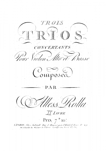 Rolla - 3 Concertant String Trios