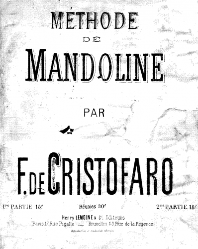 Cristofaro - Methode de Mandoline - Part 1 - complete score