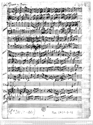 Pisendel - Violin Concerto in B-flat major - Score