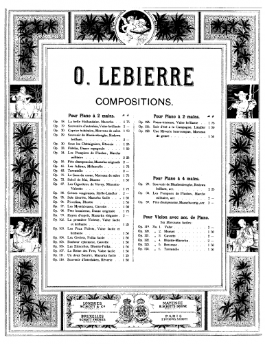 Lebierre - Souvenir d'Interlaken - Score