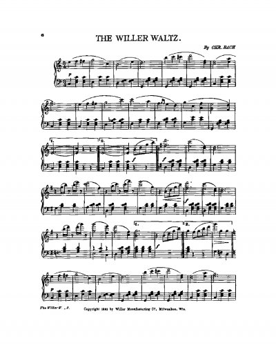 Bach - Willer Waltz - Score
