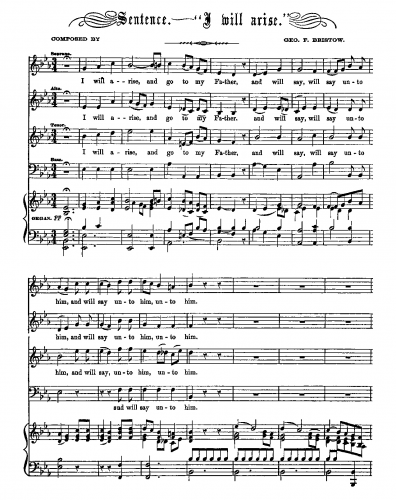 Bristow - I Will Arise, Op. 23 - Score