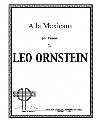Ornstein - à la Mexicana - Piano Score - Score