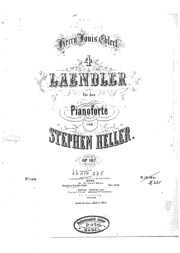 Heller - 4 Ländler, Op. 107 - Score