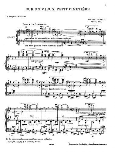 Schmitt - Crépuscules, Op. 56 - Score
