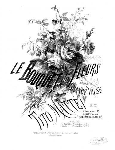 Mattei - Le bouquet de fleurs - For Piano 4 Hands (Vilbac) - Score