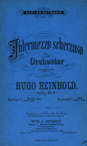 Reinhold - Intermezzo scherzoso - Score