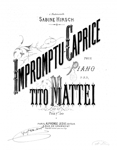 Mattei - Impromptu-caprice - Score