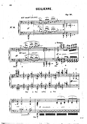 Ravina - Sicilienne - Piano Score - Score