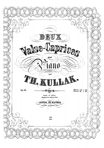 Kullak - 2 Valse-Caprices - No. 2 - Valse-Caprice in A flat