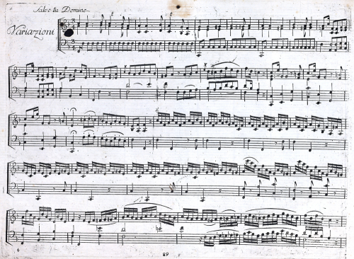 Mozart - 5 Variations on "Salve tu Domine" - Piano Score - Score