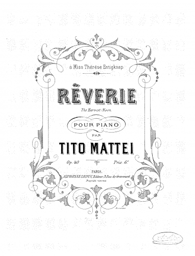 Mattei - Rêverie - Score