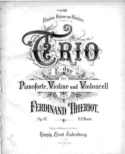 Thieriot - Piano Trio, Op. 47