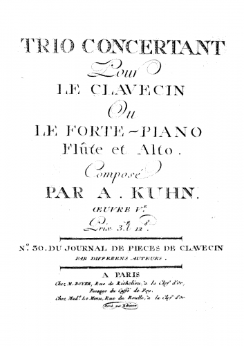 Kuhn - Trio concertant
