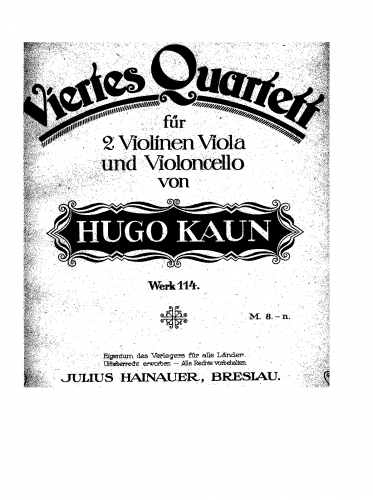 Kaun - String Quartet No. 4