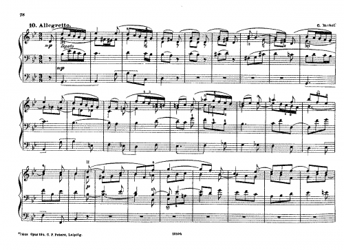 Merkel - 10 Vor- und Nachspiele - Organ Scores - Prelude in G minor