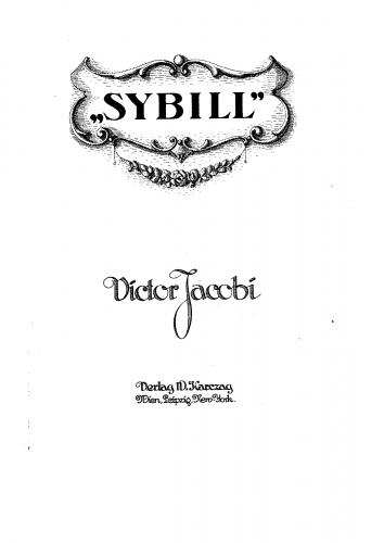 Jacobi - Szibill - Vocal Score Complete Opera - Score