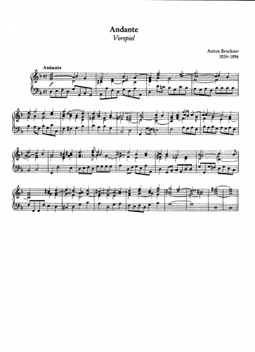 Bruckner - For organ Solo - Score