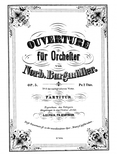 Burgmüller - Overture - Score