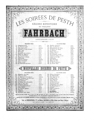 Fahrbach Jr. - Die EuleLe hibou - Score