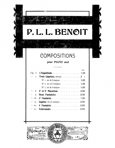Benoît - L'Inquiétude - Score