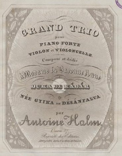 Halm - Grand Trio - Piano score