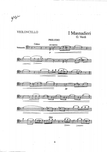Verdi - I masnadieri - Preludio - Violoncello solo