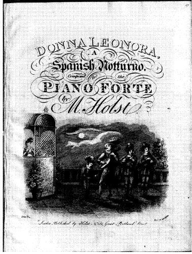 Holst - Donna Leonora - Score