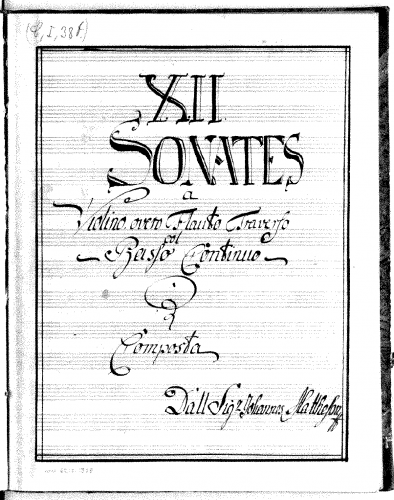 Mattheson - 12 Sonates a violino overo flauto traverso - Score