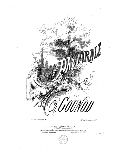Gounod - Pastorale pour piano - Score