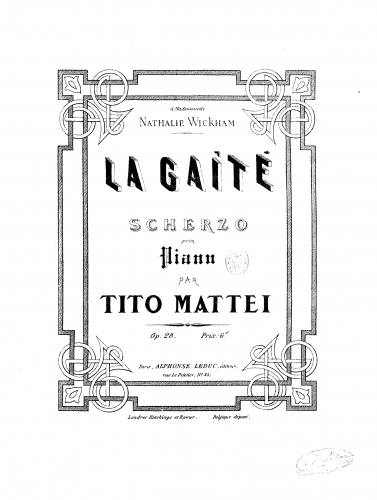 Mattei - La gaîté - Score