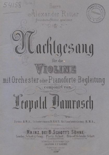 Damrosch - Nachtgesang - Full score