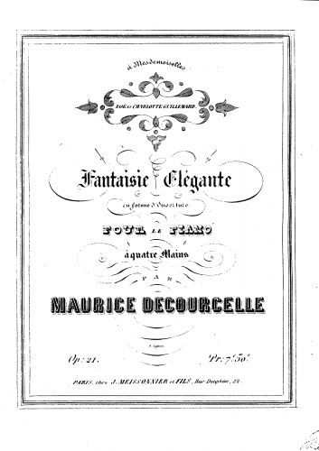 Decourcelle - Fantaise élégante - Score