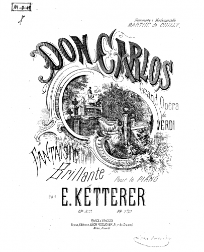 Ketterer - Fantaisie brillante sur 'Don Carlos' - Score
