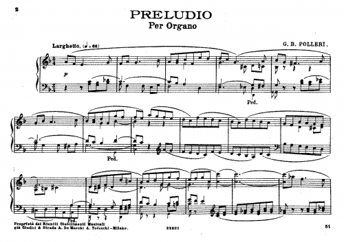 Polleri - Prelude - Organ Scores - Score