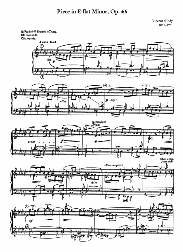 Indy - Prélude in Mib Mineur pour Grand Orgue, Op. 66 - First version for Harmonium