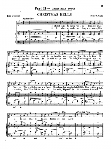Gade - Børnenes Jul - Selections For Voice and Piano - 1. Jule-Klokkerne = Christmas Bells (F major)
