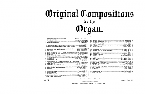 West - Postlude in B-flat major - Organ Scores - Score