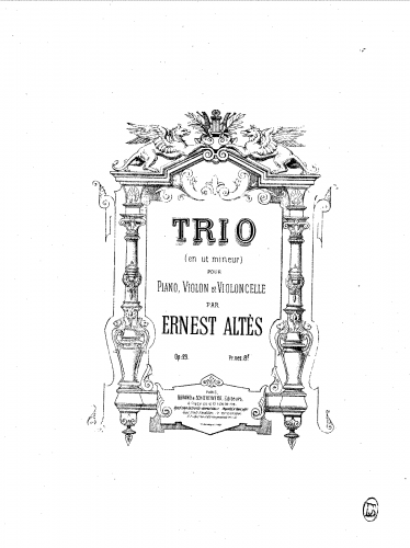 Altès - Piano Trio - Score