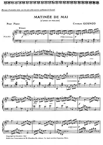 Gounod - Matinée de mai - Score