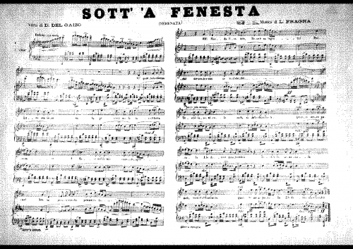 Fragna - Sott"a fenesta - Score