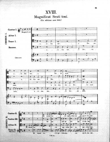 Victoria - Magnificat Sexti toni - Score
