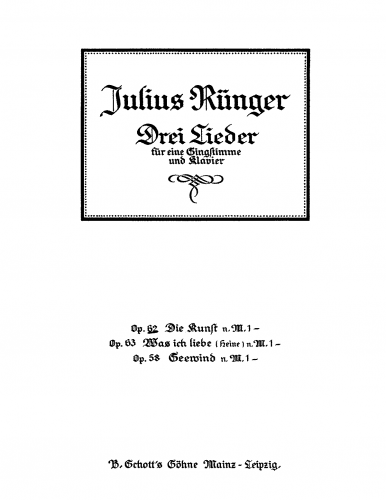 Rünger - Die Kunst - Score