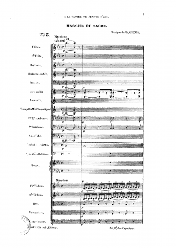 Gounod - Jeanne d'Arc - Marche du sacre - Score