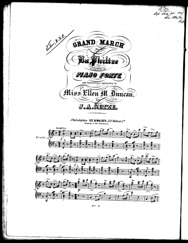 Auber - Le philtre - Grand March For Piano Solo (Getze) - Score