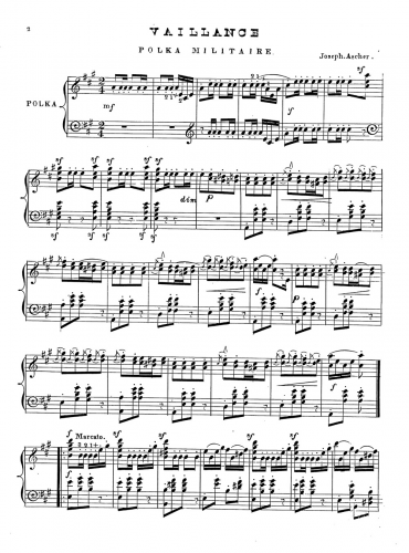 Ascher - Vaillance - Piano Score - Score
