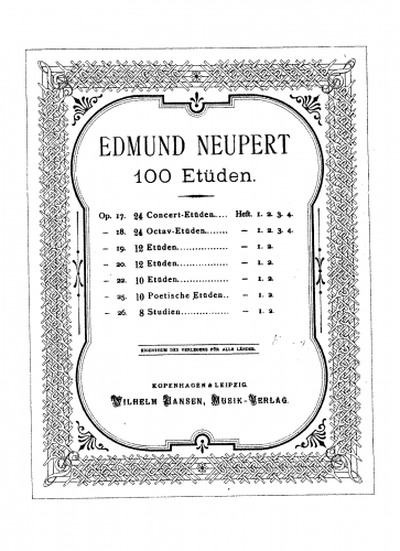 Neupert - 12 Etudes - Score