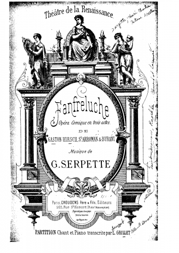 Serpette - Fanfreluche - Vocal Score - Score
