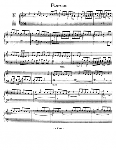 Philips - Fantasie in C major 2 - Score